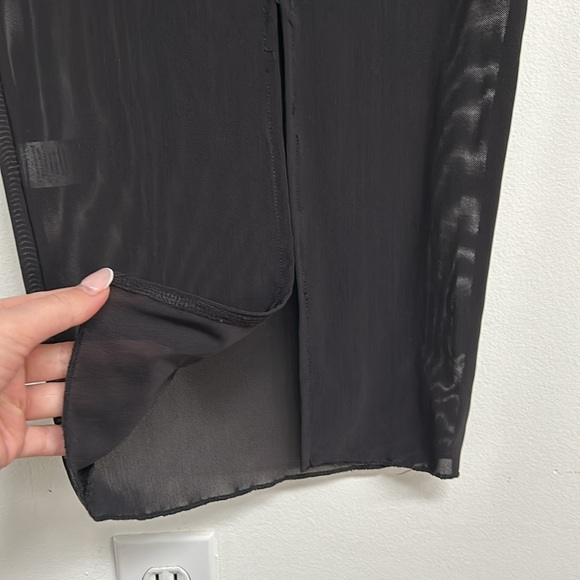 SLA The Label midi dress | black mesh with faux diamonds - Picture 14 of 17